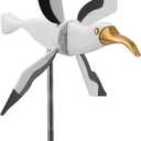 Seagull Windmill, Resin & Iron Garden Spinner with Rustproof Finish, Yard Ornament and Decor