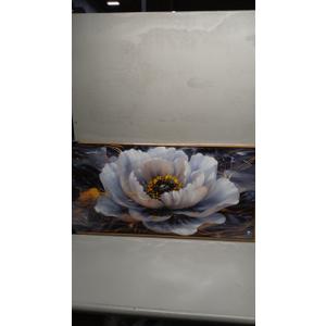White Flower Pictures for Living Room Wall Decor - Modern Prints Wall Art for Bedroom - Wooden Framed Wall Art for Office Size 20" x 40"