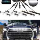 OKLSG LED Front Grill Lights for Toyota Tundra 2026 2025-2022 Raptor Lights fit SR SR5 Limited OEM Grille Without TRD Package 3rd Gen Tundra Accessories (White)