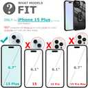 Ring Kickstand Clear Phone Case for iPhone 15 Plus (6.7 Inch),Drop Protection Slim Protective Shell Cover,Flexible Bumper + Hard Back + Ring Stand Fits Magnetic Car Mount,Black