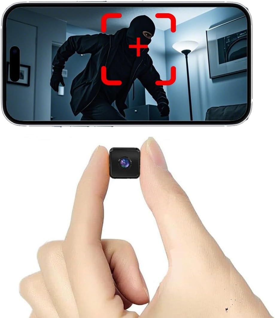 Spy Camera Hidden Camera WiFi,HD1080P Wireless Mini Camera, Small Motion Detection Camera, Night Vision Cameras for Home Security
