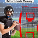 YNSZAS Football Throwing Target Net, Upgraded Weather Football Training Equipment Accessories (Only Net) 7x7