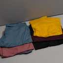 GROTEEN 7 Pack High Waisted 8'' Biker Shorts for Women - Buttery Soft Black Workout Yoga Running Spandex Yoga Shorts (7 Pack Black/Gray/Navy/Rose Pink/Purple/Yellow/Dark Green) Large to X-Large 