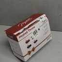 Homemate Heated Blanket Electric Throw - 50"x60" Heating Blanket Throw 1/2/4/6/8 Hours Auto-Off 10 Heat Levels Over-Heat Protection Soft Flannel Sherpa Heater ETL Certification (Light Grey (Striped))