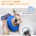 Supet Inflatable Dog Cone Collar Alternative After Surgery, Doggie Neck Donut Collar Recovery ECollar for Post Surgery, Soft Dog Cone for Puppies Cats (Blue, S(Neck 7"-9.5"))