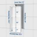 Qeke Stainless Steel Shower Niche 12" X 29", No Tile Needed Wall Niche Three-Tier, Recessed Shower Shelf for Bathroom Storage, Matte White