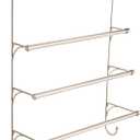 Franklin Brass (1-Pack) Over the Door Hooks Nickel Triple Towel Rack, 3-Tier with Hooks, Organizing and Storage Bar | Bathroom Accessories 193153-FN