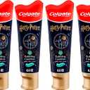 Colgate Harry Potter Kids Toothpaste with Fluoride, 4 Pack, Bubbling Cauldron Bubblegum Toothpaste Flavor, Ages 2+, Sugar Free and Gluten Free, 4.6 Oz Tubes