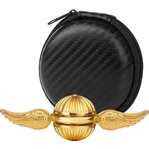 Umnodobn Gold Fidget Spinner Magic Orb Anxiety Toys Stress Relief Reducer Spin Fidgets Hand Bearing Tri Spinner Finger Spinners Toy Focus Fidgeting Restless Novelty Gift for Adults Kids