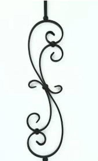Embroidered Decorative Patch Iron on Applique - Decorative Swirl Pair (Black)