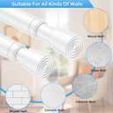2 Complete Spring Tension Curtain Rods (6 Sections Total) - 33 to 59 Inches, Adjustable Curtain Rods No Drilling Spring Loaded Curtain Rods for Windows Doors, White