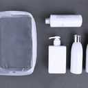 6 Pack Clear Toiletry Carry Pouch with Zipper Portable Plastic Waterproof Cosmetic Bag TSA Approved for Vacation Travel Bathroom and Organizing (White, Large) (EXP 04/20/31)