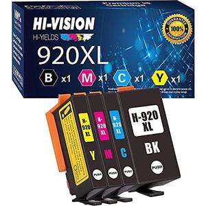 HI-Vision Compatible Ink Cartridge Replacement for OfficeJet 6000 6500 6500A 7000 E809a 7500A Printers (BK+ C+ M+ Y) 4 Pack