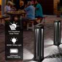 Outdoor Solar Floor Lamps, Lantern Floor Lamp, Outdoor Decor Lanterns for Garden Patio Porch Deck Pool Pathway Driveway (2 Pieces)