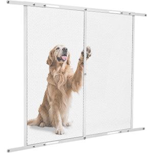 Screen Door Protector, Adjustable RV Screen Door Guard 30Inch High - Fits Door Widths 30" - 36", Easy-to-Install, Entry Protector for Pet Protection (White, 30Inch High)