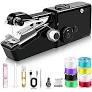 Handheld Sewing Machine, Battery Operated Mini Sewing Machines for Beginners, Fast Stitching Electric Hand Sewing Machine with Accessory Kit, Hand Stitching Machine for DIY Fabrics Clothes Home Travel