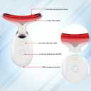 Face Light Therapy Device Facial Massager for Face and Neck, Face culpting Wand with 7 Color, Face and Neck Massager Tool Red-Light-Therapy-for-Face (White)