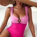 Herseas One Piece Swimsuit Women Tummy Control Slimming Bathing Suit Modest Swim Suits Full Coverage Shapewear Swimwear (Pink, L)