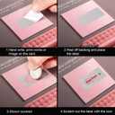 Leinuosen 1000 Pieces 2 x 1 Inch Square Scratch Off Sticker Silver Stickers for Gender Reveal DIY Reward Programs Scratch Tickets