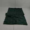 Christmas Tree Pillow Covers Set of 2 18x18 inches, 3D Xmas Tree Shaped Faux Fur Throw Pillow Covers for Couch, Sofa, Living Room Winter Holiday Decor, Farmhouse (Dark Green)