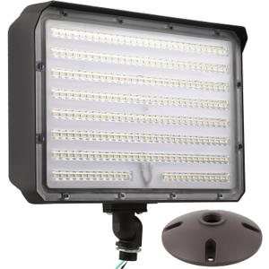 180W Outdoor LED Flood Light Dusk to Dawn with Knuckle, 25200LM 1500W Equivalent, 100-277V 5000K Daylight, ETL Commercial LED Flood Light Fixture, Outdoor Security Lighting for Landscape/Parking Lot