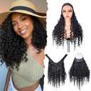 Headband Soft Box Braids, Add Loose curls in the Middle and Ends, More Fluffy and Full Boho Box Braids To Be Worn with a Hat for Women Glueless(18" 1B#)