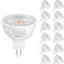 Yochoice 12-Pack MR16 LED Dimmable Light Bulb 70 Watt Halogen Equivalent, 2700K Warm White 7W GU5.3 12V Low Voltage Spotlight Bulb, Track Light Bulb for Outdoor Flood Landscape Lighting