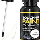 Car Scratch Remover, 30ml White Car Paint Touch Up for Deep Scratches, Quick Drying, Easy to Use, Includes Body Putty & Sandpaper for Professional DIY Finish