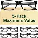 Gaoye Professional Reading Glasses for All Day - Computer Readers with Blue Light Protection - Value Pack 2+