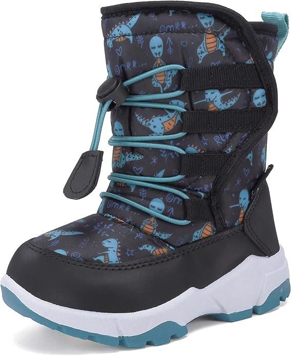 Winter Snow Boots for Boy and Girl Outdoor Waterproof with Fur Lined(Toddler/Little Kids)26