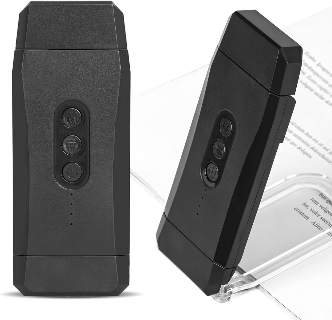 EGWASER USB Rechargeable Book Light for Reading in Bed, Portable Clipon LED Reading Light, 3 Amber Colors & 3 Brightness Dimmable for Eye Caring, Long Lasting,for Book Lovers, Kids (500mAh Black)