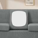 U-NICE HOME 4 Pieces Stretch Couch Cover Sofa Cover Washable Sofa Slipcover with Individual Seat Cushion for 3 Cushion Couch Sofa Pet Friendly(Sofa, Grey)