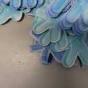 Snowflake Cutouts Winter Bulletin Board Decorations Wonderland Paper Cutouts Christmas Blue Silver Wall Decals with Glue Points for Classroom Home Holiday Winter Party Supplies