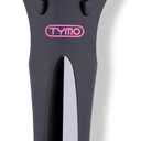 TYMO Ionic Hair Straightener Brush - One-Step Hair Straightener for Women, Straightening Brush with Negative Ions, 16 Temp Settings, LCD Display, Dual Voltage, Hot Comb Flat Iron for Frizz-Free Styles (Elegant Matte Black)