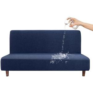 CZL 100% Waterproof Futon Covers, Leakproof Armless Sofa Covers, Stretch Jacquard Sofa Bed Cover, Washable Futon Slipcover Furniture Protector for Kids, Pets, Dog and Cat