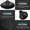 X WING Bike Seat Cover Padded with Memory Foam, Bicycle Saddle Soft for Men Women, Comfort Exercise Cycle Seats Cushion Padded Fits Stationary Bikes, Spin, for Indoor and Outdoor Cycling