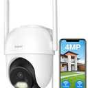 ARENTI Security Camera Outdoor Wired, 24/ 7 Recording Surveillance Camera for Home Security, 5GHz/ 2.4GHz WiFi, Regular Patrol, 2K 4MP Resolution, 360° PTZ Motion Tracking(OP1)