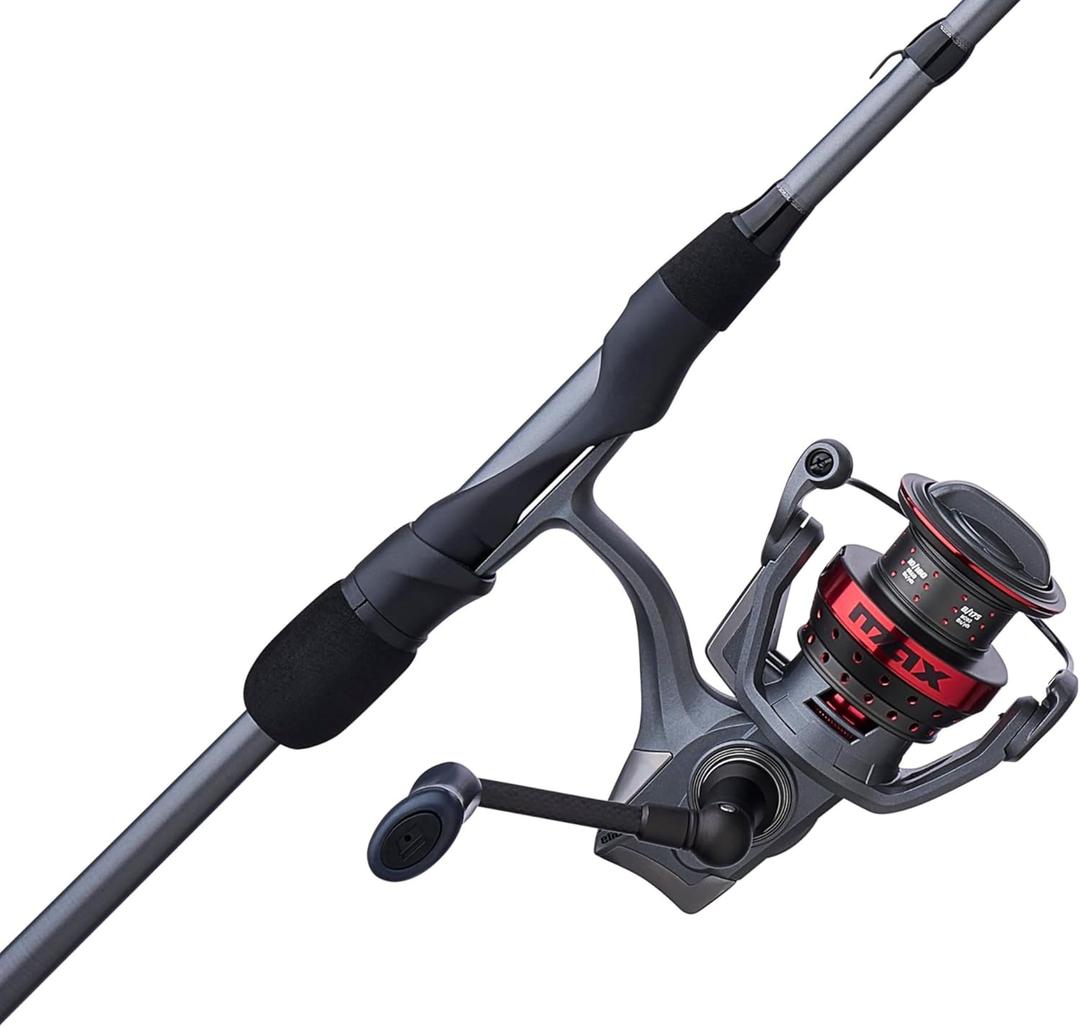 Abu Garcia 7' Max Elite Spinning Reel and Fishing Rod Combo, Size 3000 Reel, 10 Stainless Steel Ball Bearings, Carbon Matrix Drag System, 30 Ton Graphite Rod Blank