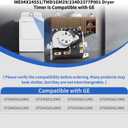 WE04X24551 234D2377P001 Dryer Timer Compatible with GE Dryer Timer GTD45EASJ0WS GTD45EASJ1WS GTD45EASJ2WS GTD45GASJ0WS GTD45GASJ1WS GTD45GASJ2WS GTD45GASJ3WS GTD45EASJ3WS, Replacement TMD1GM29