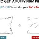 Oubonun 18"x18" Pillow Inserts (Set of 2) - Throw Pillow Inserts with 100% Cotton Cover - 18 Inch Square Interior Sofa Pillow Inserts - Decorative Pillow Insert Pair - White Couch Pillow