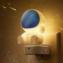 L LOHAS LED Night Light for Kids, 3D Space Night Light Plug in, Dusk to Dawn Nursery Night Lights, RGB+Soft White 3000K, 3 Lighting Modes, Room Decor, Children