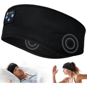 Sleep Headphones Wireless Bluetooth,Headband Headphones for Side Sleepers,Noise Cancelling Sleep Seadphones,Ideal for Housework,Travel,Yoga,Workout,Running,Sports,Gift (Black & Black)
