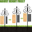 2 Packs Bird Feeders Pole with 4 Prongs Base,76 Inch Two Sided Adjustable Shepherds Hook