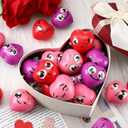 300 Pieces Valentine Day Heart Stress Balls 1.5 Inch Mini Stress Relief Balls Small Heart Shape Ball Kids Adults Wedding School Carnival Gift (Expression)