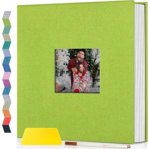 popotop Photo Album Self Adhesive with Picture Display Window,40 Pages DIY Scrapbooking Supplies Kit for 4x6 8x10 Picture,Linen Cover Memory Book for Baby Wedding, with Scraper and Metallic Pen (Grass green) popotop Photo Album Self Adhesive with Picture Display Window,40 Pages DIY Scrapbooking Supplies Kit for 4x6 8x10 Picture,Linen Cover Memory Book for Baby Wedding, with Scraper and Metallic Pen (Grass green)