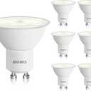 BUBO GU10 LED Bulb 6W Equivalent 50W, 4000K Cool White 650 Lumens, Non-Dimmable GU10 Bulb Replacement for Track Lighting, MR16 LED Bulb for Kitchen, Range Hood, Living Room, Bedroom, 6 Pack