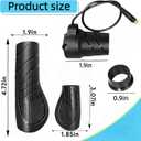 FT76X Half Twist Throttle for EBike 22.2mm Grip, 12V-72V, Universal 3-Pin Waterproof Connector, Fits Mountain Bike, Scooter, E-Scooter & Electric Bicycle