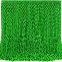 SHAOQINLIN 144 PCS St. Patrick's Day Bead Necklaces, Green Mardi Gras Christmas Beads, 33'' Green Party Beads for St. Patricks Day, Mardi Gras, Christmas, Carnival Party Favors