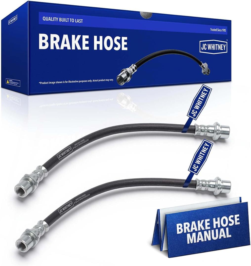 JC Whitney JFBAJCWBHH00340 Set of 2 Front Left & Right Brake Hydraulic Hoses - Compatible with Toyota 4Runner 2003-2017, FJ Cruiser 2007-2014, Lexus GX460 2010-2017, GX470 2003-2009