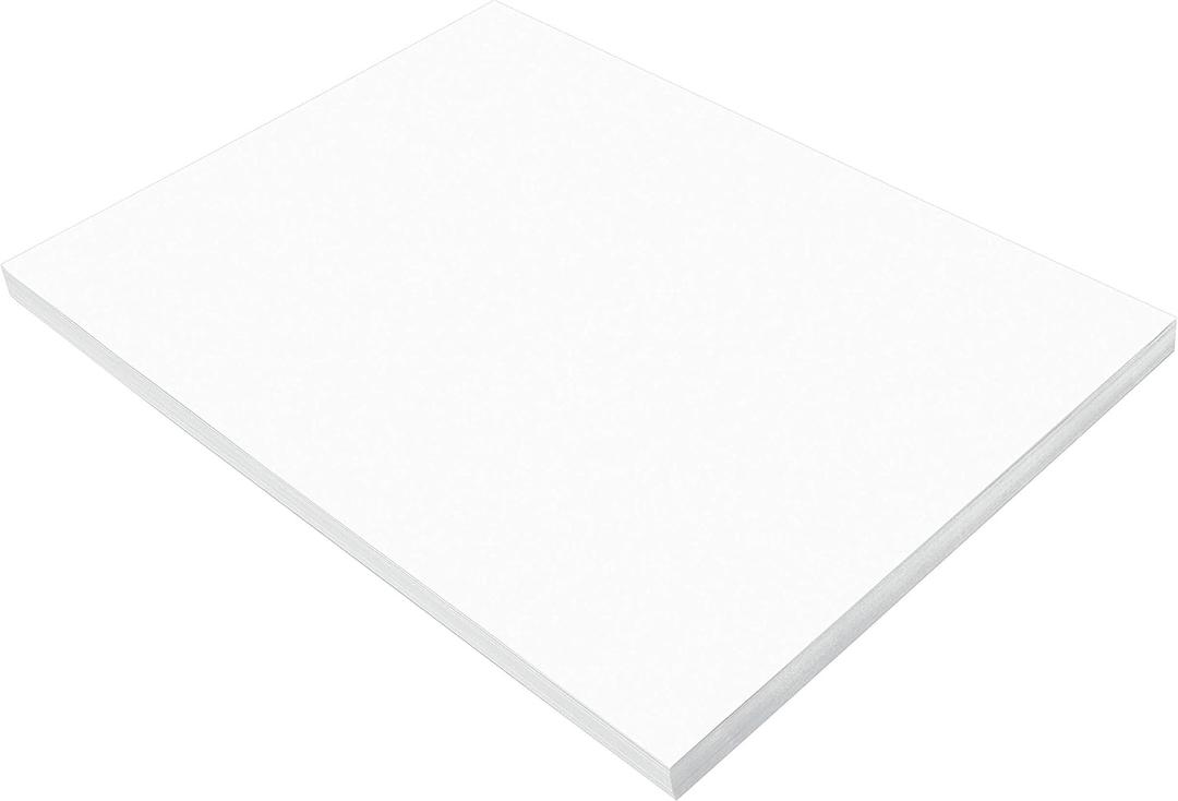 Prang (Formerly SunWorks) Construction Paper, Bright White, 18" x 24", 100 Sheets